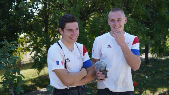 Julian Chenot (&agrave; droite) et son bin&ocirc;me Thomas Costa (&agrave; gauche)